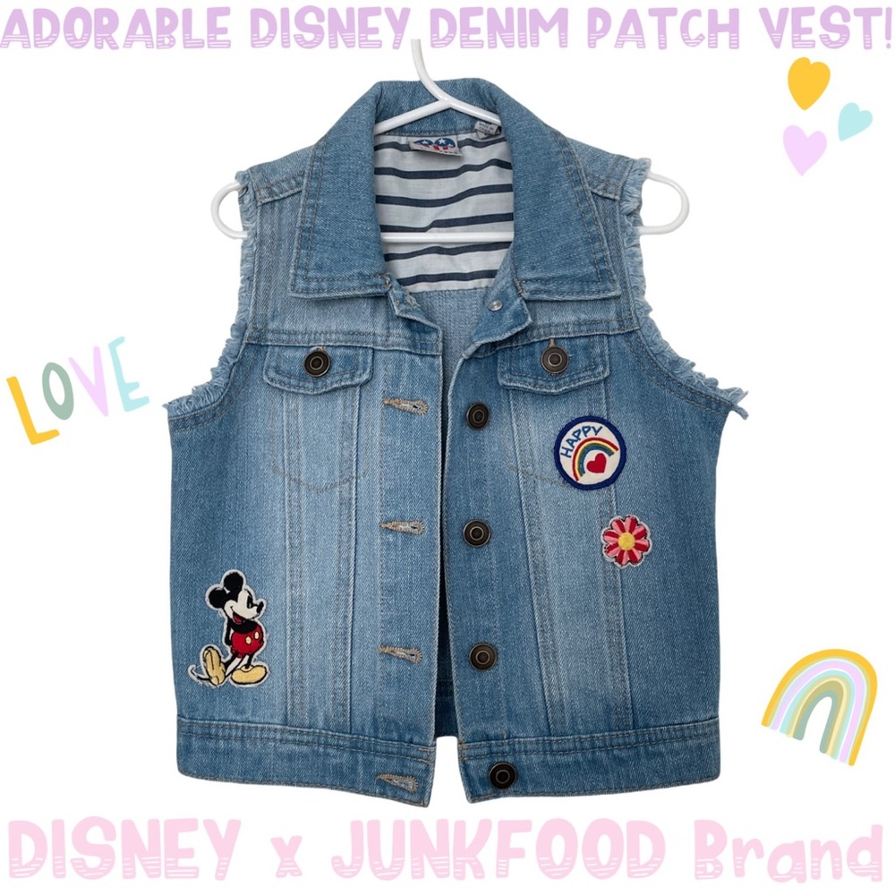 ❣️SALE! Disney x Junkfood Brand Denim Patch Vest 😍